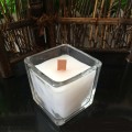 Soybean Candles in Square Jar with Wood Wick