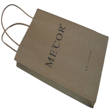 Kraftpapier-Einkaufstasche mit dem Papierseilgriff