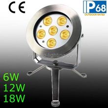 IP68 6W 12W 18W LED Underwater Spot Light