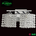 One or Two Lamps Crystal Chrome Square Wall Lamp