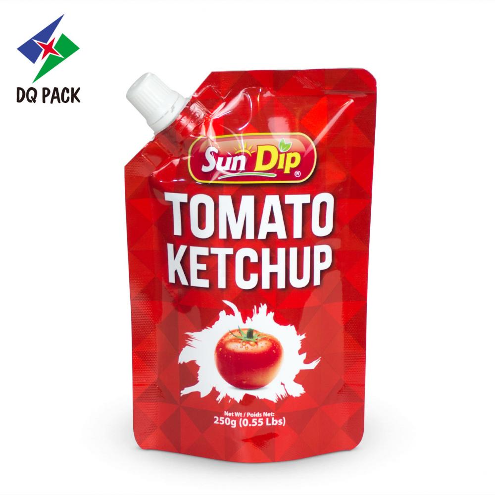 Stand Up Pouch With Spout Filled Tomato Ketchup