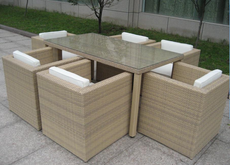 Outdoor Antique Item Rattan Dining Furniture Set