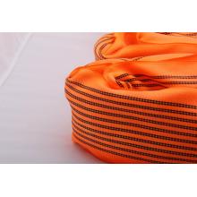 Elingue ronde en polyester orange avec grue sans fin de 10 T