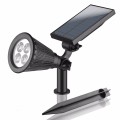 Solar Power Spotlight al aire libre Spike Garden Lawn Light 4 LED impermeable Seguridad Luz del paisaje de la lámpara