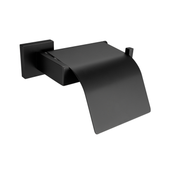 Black Toilet Paper Holder With Cover