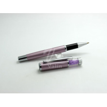 Genuíno cristal roxo Metal Pen Clip Design