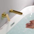 Wall Brushed Gold Tub Faucet Bathroom Faucet