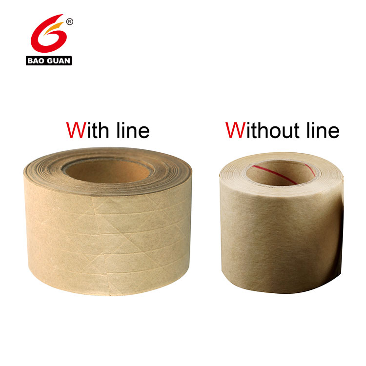 Free Sample Reinforced Gummed Paper Tape Water Activated Kraft Paper Tape