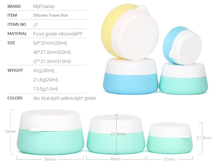 30ml pill cream silicone container