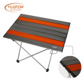 Tables de camping portables compactes avec plateau en aluminium