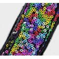 Bright colorful sequin beaded lace trims for wedding bridal dress