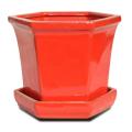 Furniture Decoration Pottery Flower Pot Hexagon Flower Pot