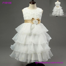 2017 New Lovely New Tulle Ruffled Handmade Flowers Flower Girls′ Dresses Girl′s Pageant Dresses