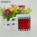 Sublimation changeant de couleur tasse de café blanc