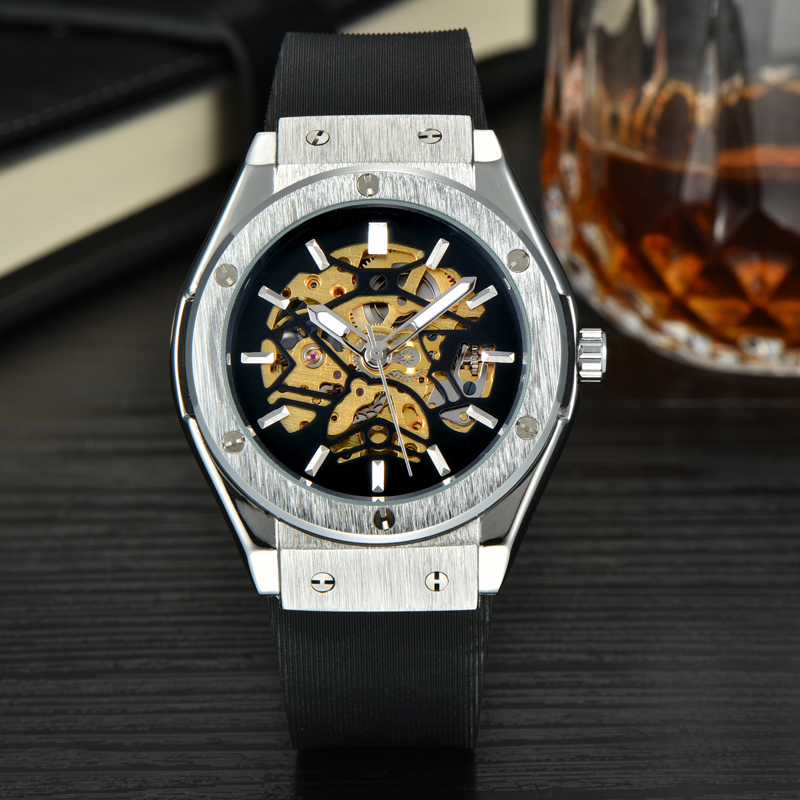 Fashionable Stylish Automatic Mechancial Silicone Watches