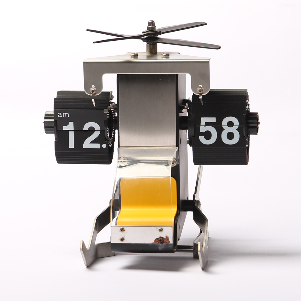 Helicopter Flip Clock for Desk Decor