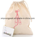 Promotional Custom Large Reusable Travel Shoe Cotton Canvas Drawstring Laundry Bag