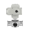 Electric Sanitary Clamp Connection 3 Way Ball Valve