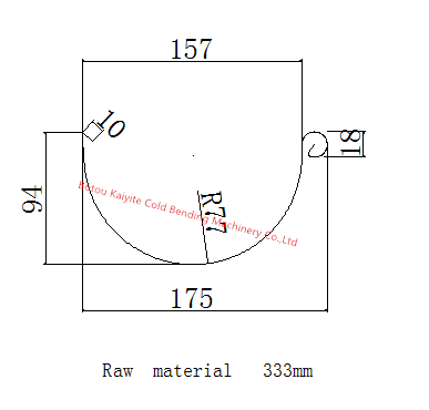 Aluminium Rain Gutter Down Pipe Roll Forming Machine