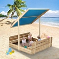 Outdoor Sandpit With Cover Adjustable Height For Beach