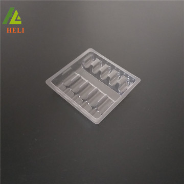 Customized 1ml*5 clear plastic tray packaging for ampoule bottles