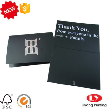 Black thanks invitation card printing