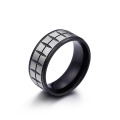 Aço inoxidável Two Tone Mens Rings Band