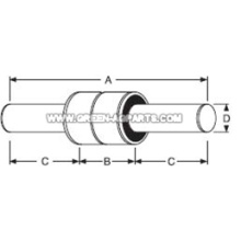 Double Solid Stem Gauge Wheel Bearing 885118B