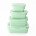 collapsible silicone lunch box food storage container