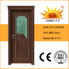 Luxury PVC Door PVC MDF Door with Door Crown (SC-P174)