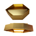 Foldable Gold Paper Hexagon Hat Packaging Box