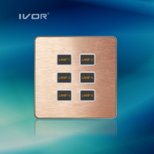 1-6 Gangs Lighting Switch Touch Panel Aluminiumlegierung Material (AD-ST1000K-CAN)