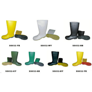 men's industrial pvc gumboot wtih steel