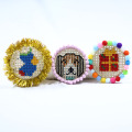 Cross stitch round pendant Christmas series