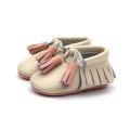 Latest Style Genuine Leather Baby Shoes with Fringe