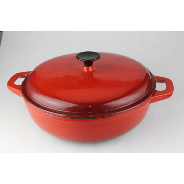 Oversized Handles Enamel Cast Iron Casserole