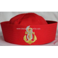 Promotional red cotton seaman sailor cap hat