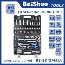 94 PCS 1/4 &#39;&#39; 1 / 2&#39;&#39;dr. Cr-V Handwerkzeuge Sockel Set