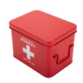 Red Tin Medicine Container