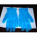 Guantes de vinilo azul desechables