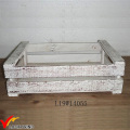 Mini Distressed Shabby Wood White Planter Box