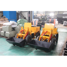 Small front end loader with backhoe
