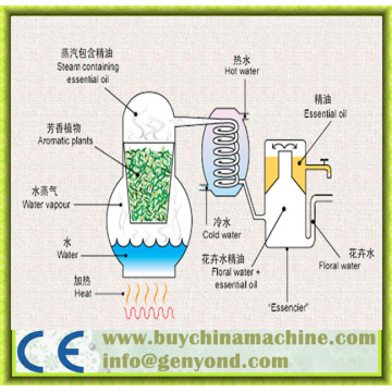 Machine à extraire d&#39;huile essentielle en lavande en acier inoxydable