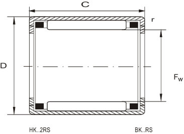 High Precision Needle Bearings BK-RS Series