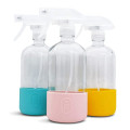 Clear Glass Spray Bottle with Silicone Sleeve