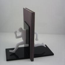 Stylish Black Acrylic Bookends, ponto de venda de titulares de livros acrílicos