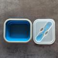 Portable silicone  collapsible bento box food container