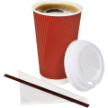 Disposable Coffee Paper Cup with Stirring Straws