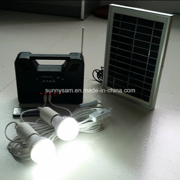 Solar System for Charging Home Capming Use with LED Lights