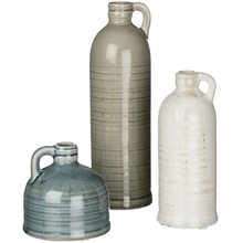 Modern Farmhouse Decorative Small Ceramic Jug Vase Set